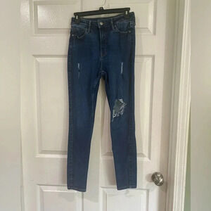 Old Navy rockstar extra high rise rockstar super skinny jeans sz 6 Distressed